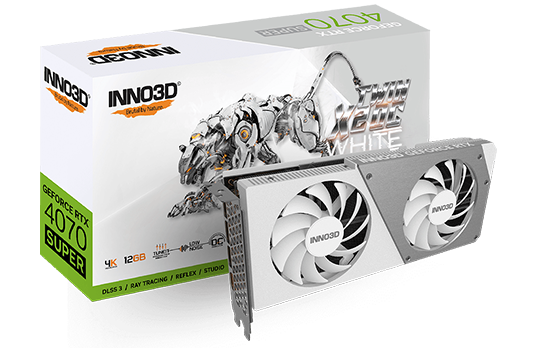 Placa de Vídeo INNO3D NVIDIA GeForce RTX 4070 Super Twin X2 OC White